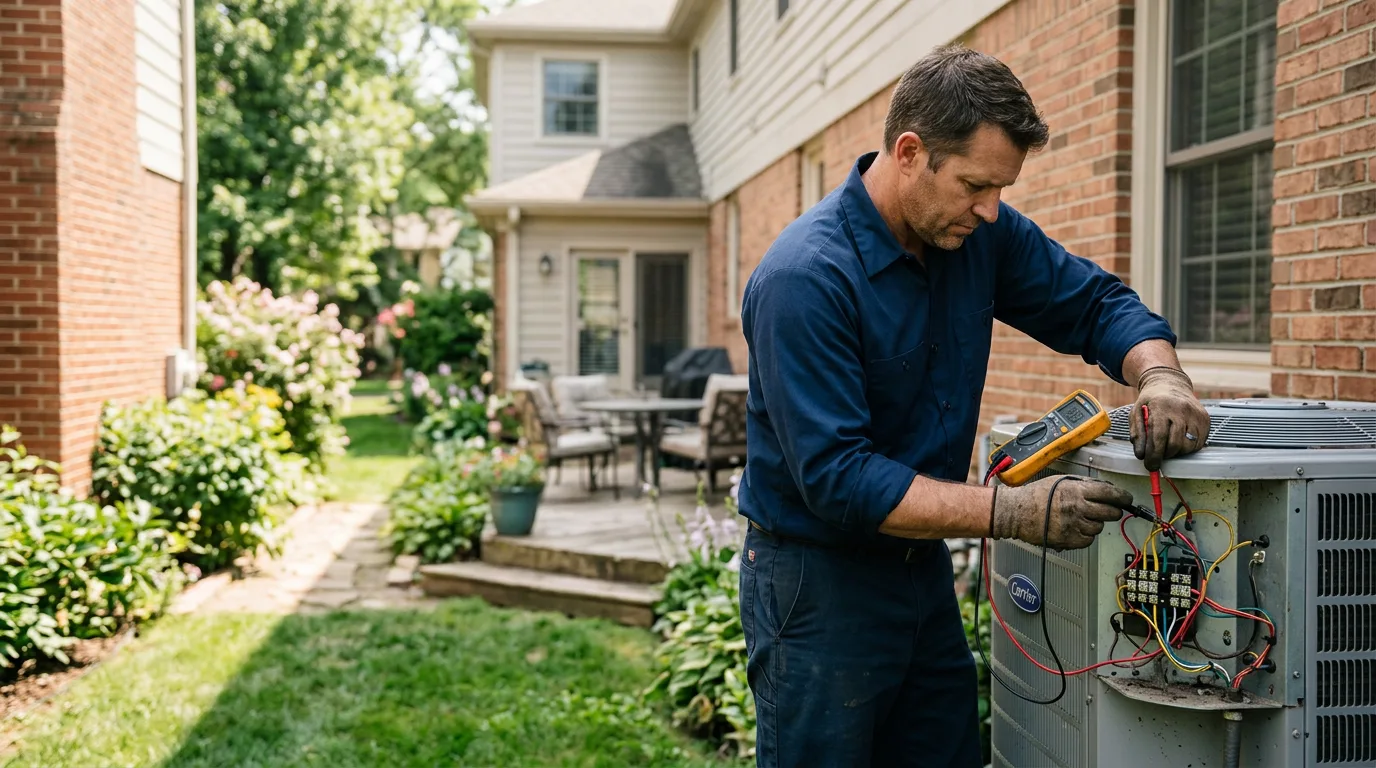 HVAC technician working near North Andover, MA